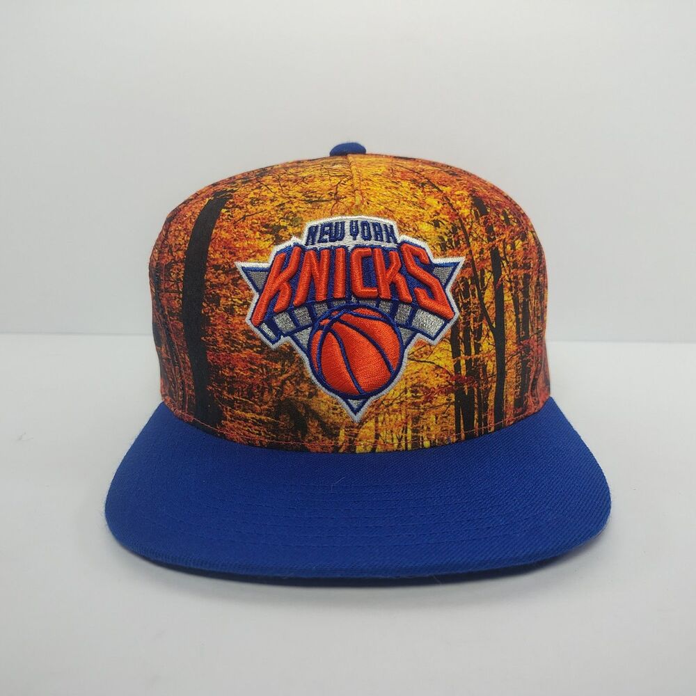 New York Knicks Mitchell & Ness Autumn Fall Forest Snapback Cap